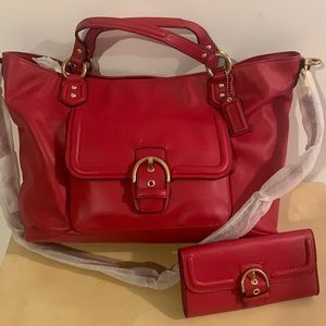 Brand new coach bag and wallet set